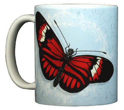 Postman Butterfly Ceramic Mug - Front