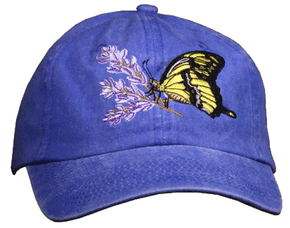Swallowtail Butterfly Embroidered Cap