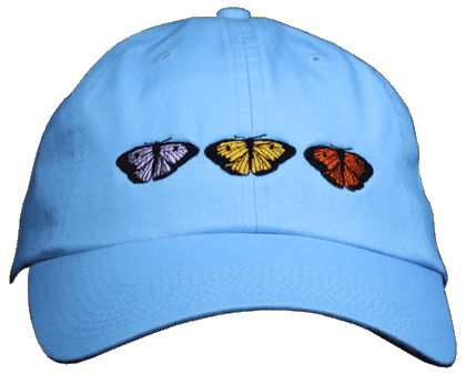 Butterfly Trio Embroidered Cap
