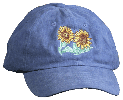Sunflowers Embroidered Cap