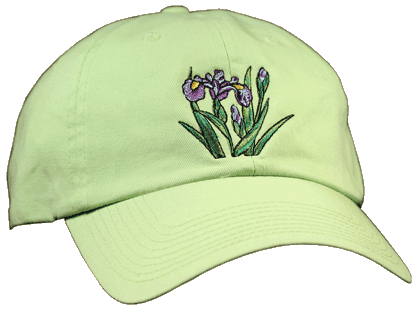 Irises Embroidered Cap