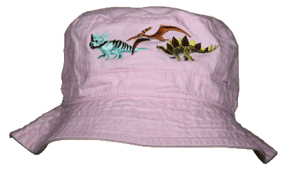 Dino Girl Embroidered Youth Bucket Cap