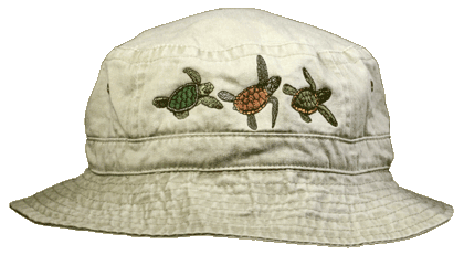 Sea Turtle Trio Embroidered Bucket Cap (LG-XL)