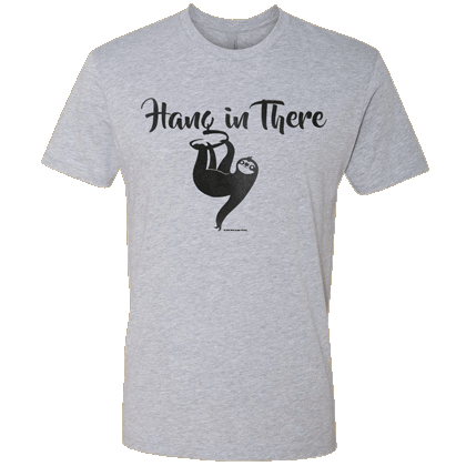 Hang in There Sloth Unisex T-shirt - Next Level Heather Gray
