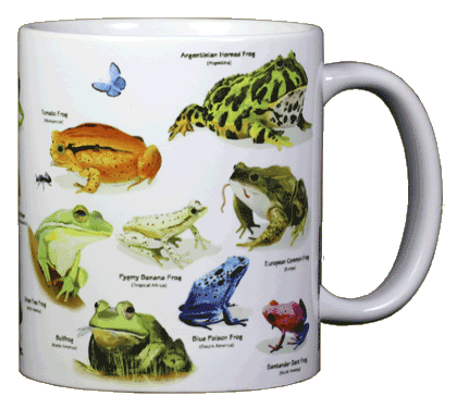 Frogs of the World Ceramic Mug - Back