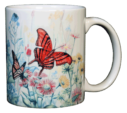 Butterfly Garden Ceramic Mug