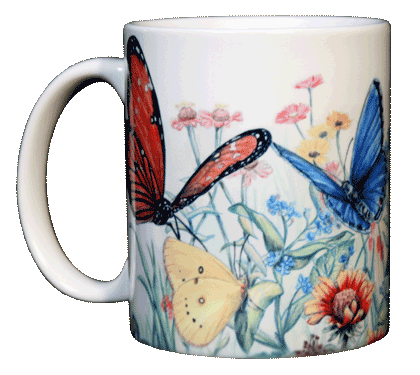 Butterfly Garden Ceramic Mug