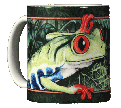 Red Eyed Tree Frog Ceramic Mug