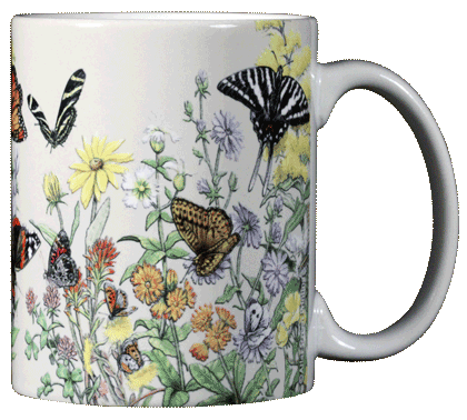 Butterflies of NA Ceramic Mug - Back