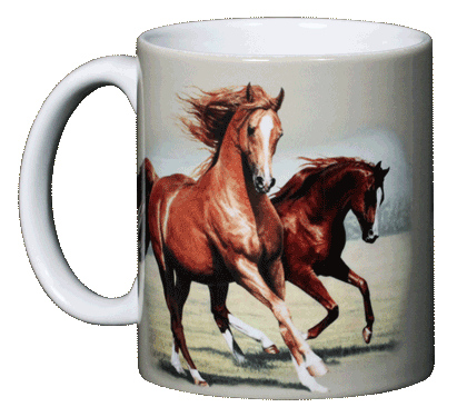 Running Horses Ceramic Mug