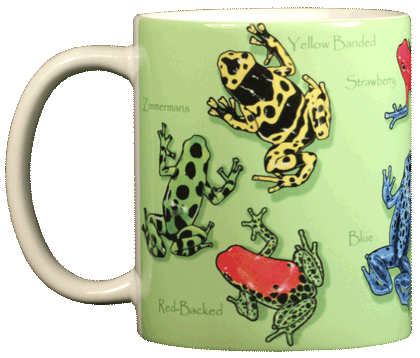Dart Frogs Ceramic Mug - Front