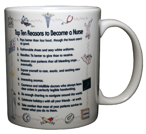 Top Ten Nurse Ceramic Mug - Back