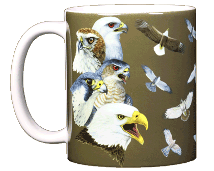 Soaring Raptors Ceramic Mug - Front