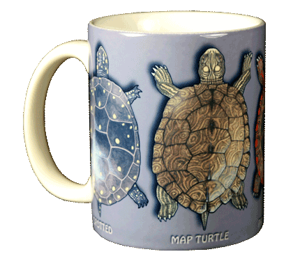 Turtle Circle Ceramic Mug - Front