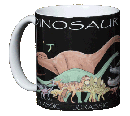 Dino Timeline Ceramic Mug - Front
