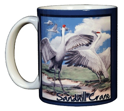 Sandhill Cranes Ceramic Mug - Front
