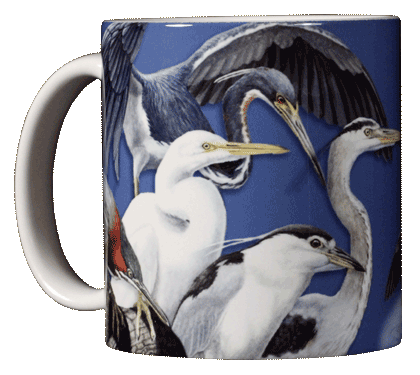 Wading Birds Ceramic Mug - Front