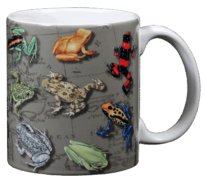 Frogs of the Americas Ceramic Mug - Back