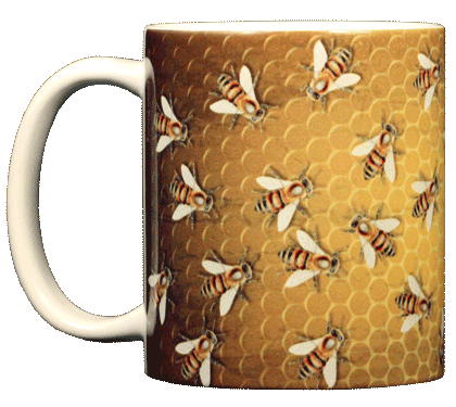 Bee Hive Ceramic Mug - Front