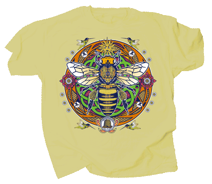 Honey Bee Hex Adult T-shirt