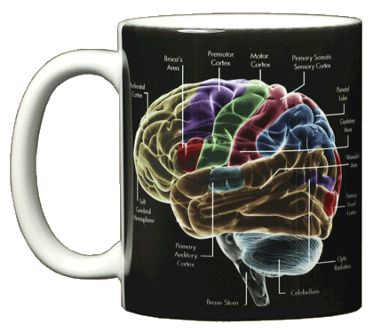 Glow Brain Ceramic Mug - Front