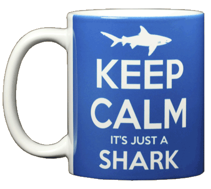 Keep Calm Shark Ceramic Mug - Front