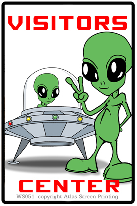 Alien Visitor Center 2" X 3" Magnet