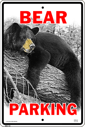 Bear Parking Sign