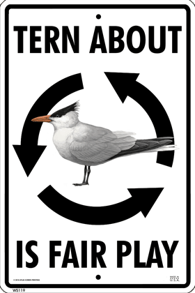 Tern About Is Fair Play Sign - DC