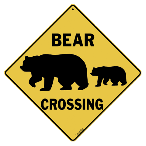 Bear Silhouette Crossing