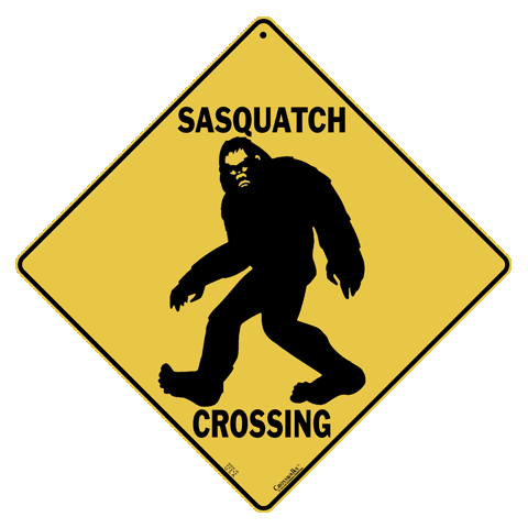 Sasquatch Shilouette Crossing
