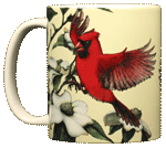 Cardinal & Dogwoods Ceramic Mug - Front