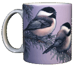 Chickadees Ceramic Mug - Front
