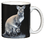 Wallaby Ceramic Mug - Back
