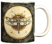 Steampunk Dragonfly Ceramic Mug - Back