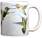 Hummingbirds Ceramic Mug - Back