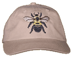 Bumble Bee Embroidered Cap - Khaki