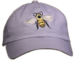 Honey Bee Embroidered Cap - Gray - Discontinued