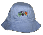 Pansy Embroidered Bucket Cap