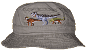 Dino Boy Embroidered Youth Bucket Cap - Khaki