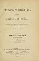 FBI Hymenoptera Vol 1 PL IV Reproduction Print
