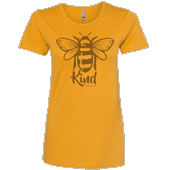 Bee Kind Ladies T-shirt - Next Level Antique Gold