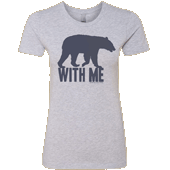 Bear With Me Ladies T-shirt - Next Level Heather Gray