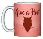 Give A Hoot Owl Ceramic Mug - Front