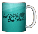 Go With the Flow Turtle Ceramic Mug - Back