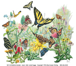 Butterfly Garden II Matted Print