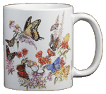 Backyard Butterflies Ceramic Mug - Back