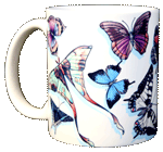 Butterfly Swirl Ceramic Mug - Front