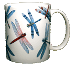 Dragonfly Glitter Ceramic Mug - Back