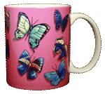 Butterfly Rainbow Ceramic Mug - Back